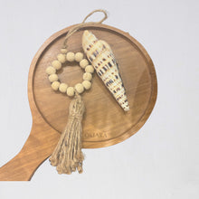 Load image into Gallery viewer, Wooden Beads Raffia Tassel | 17 cm