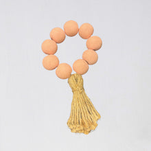 Load image into Gallery viewer, Wooden Beads Raffia Tassel | 19 cm