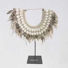 Load image into Gallery viewer, Tribal Beaded Shell Necklace on Stand