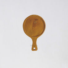 Load image into Gallery viewer, Teakwood Round Tray with Handle
