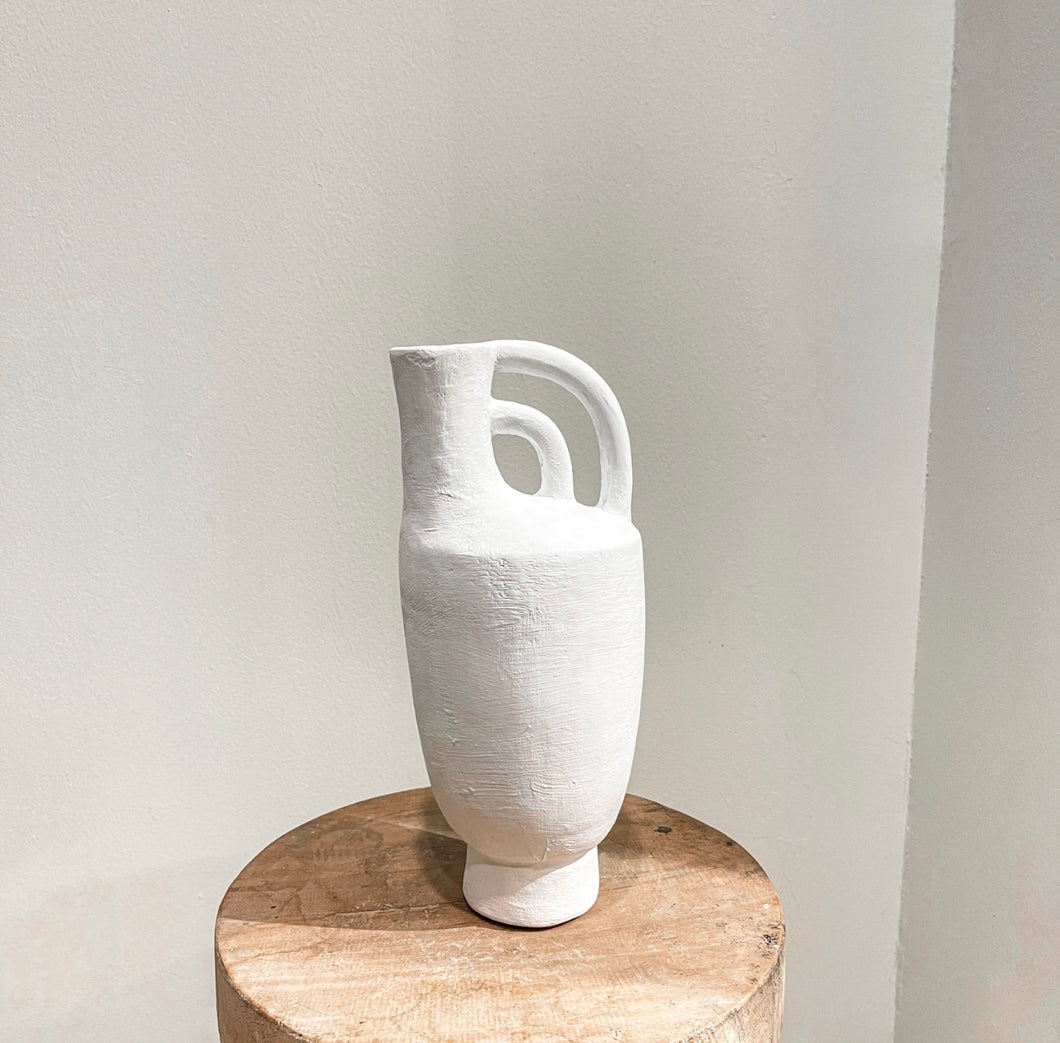 Mosiah Candle Holder | White
