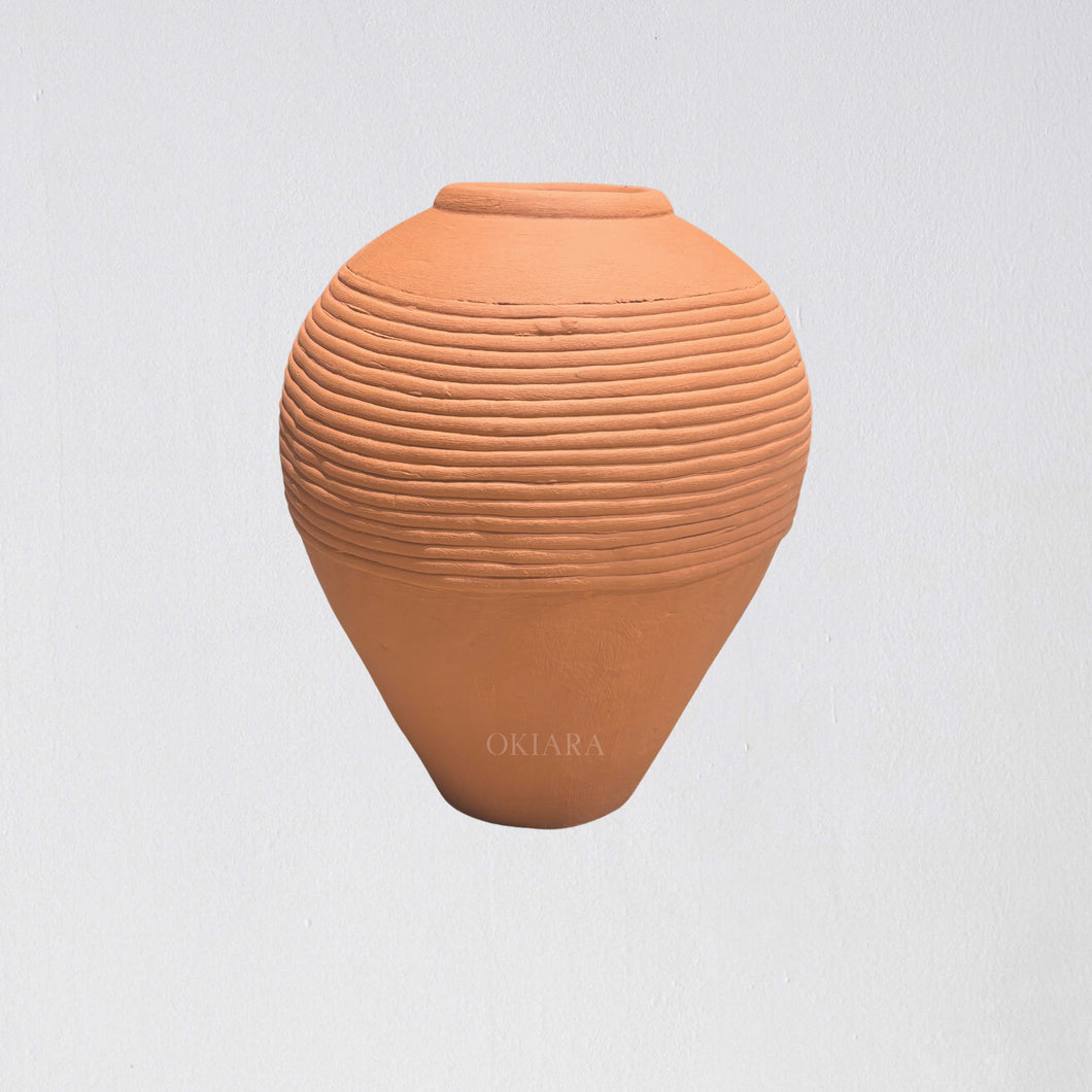 Jabari Lined Vessel | Dark Tangerine