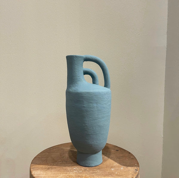 Mosiah Candle Holder | Teal Blue
