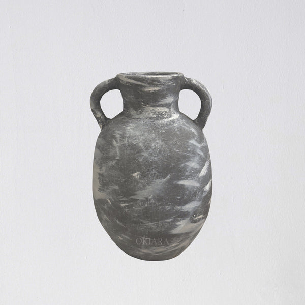 Amphora Vessel Charcoal Pattern | Large