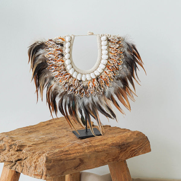 Tribal Shell Necklace on Stand Okiara
