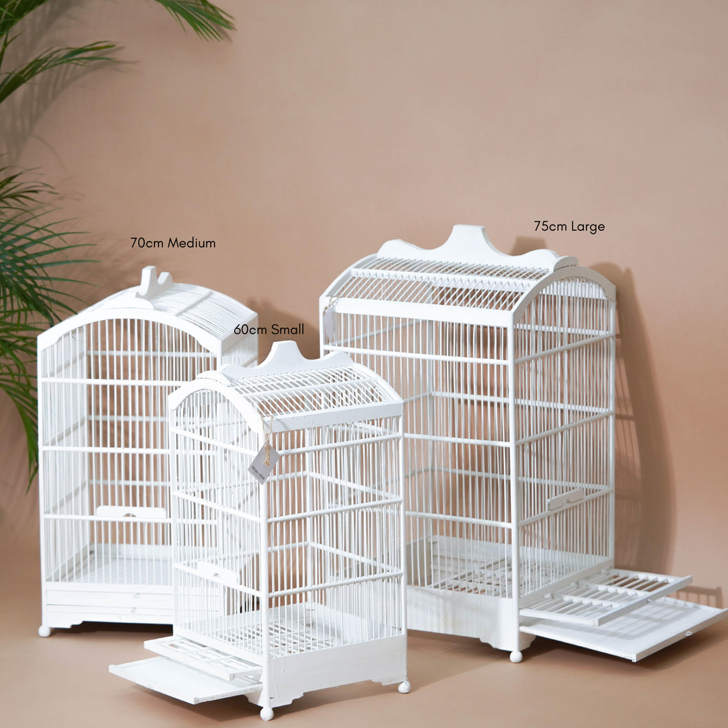 White Canary Bird Cage Okiara